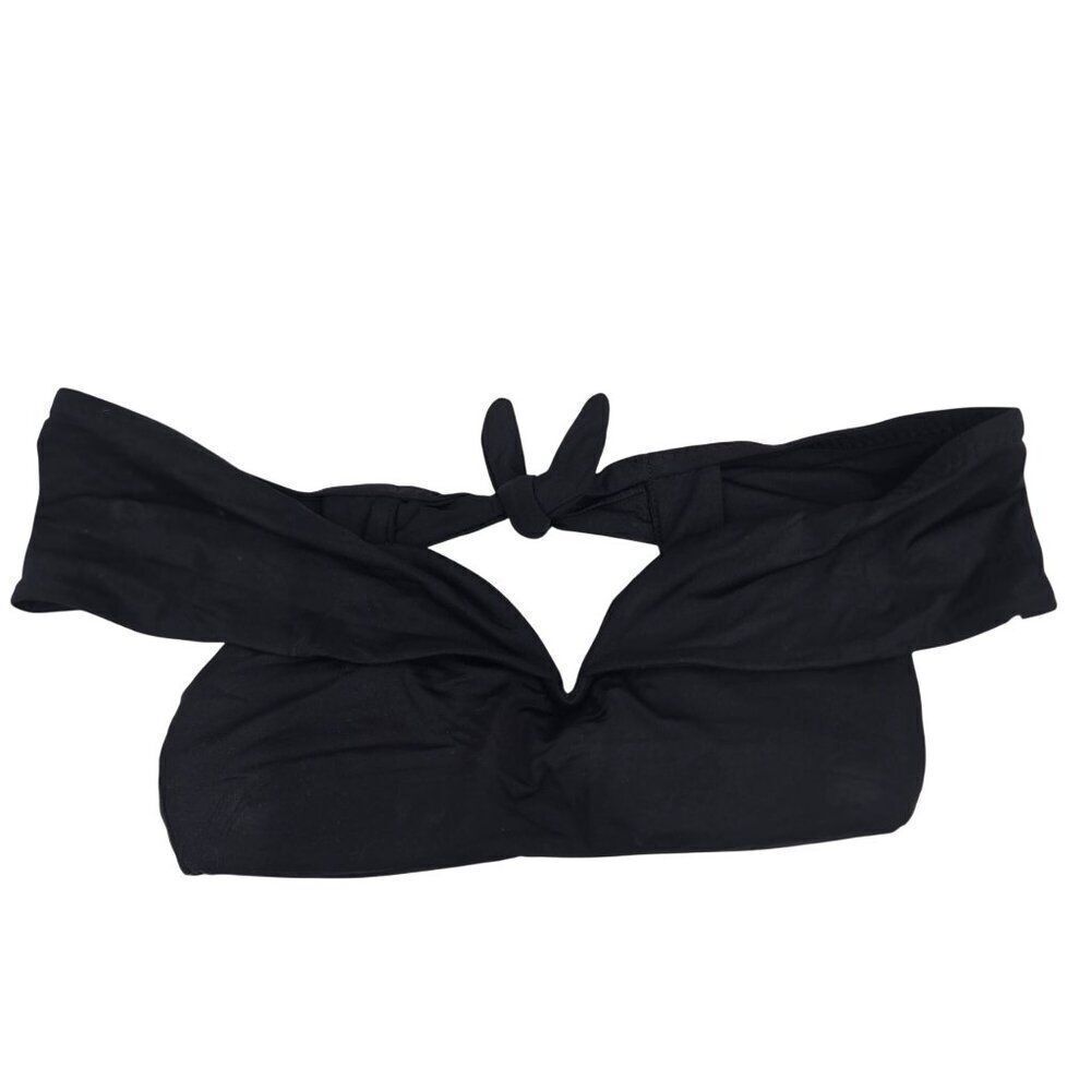 Becca Black Bandeau Bikini Top Womens S Sleeves New